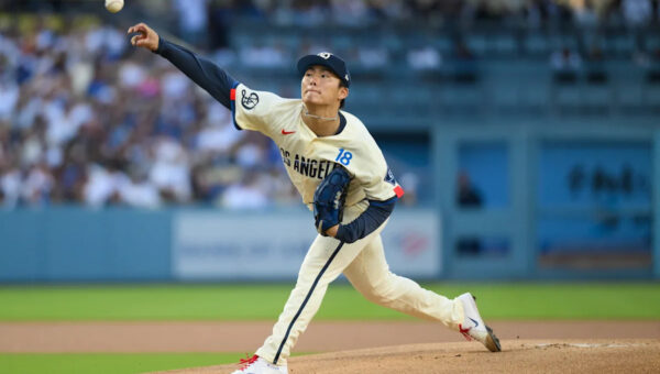 Dodgers erupt for 9-run first as Yamamoto dominates over 8 innings in 9-2 rout of Angels