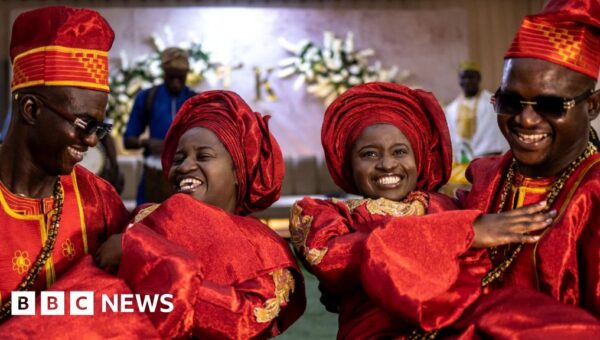 Twins marry twins in joyous Nigerian joint wedding