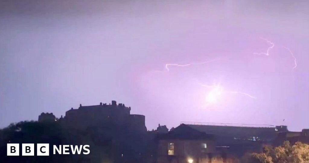 Watch: Lightning strikes seen across UK