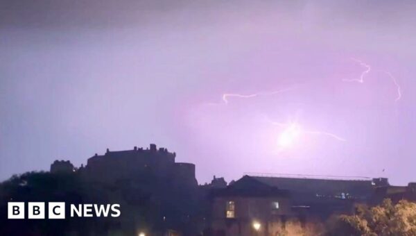 Watch: Lightning strikes seen across UK