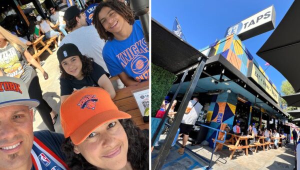 My husband has waited his whole life for a Knicks run like this. No matter where we go, the fans seem to find each other.