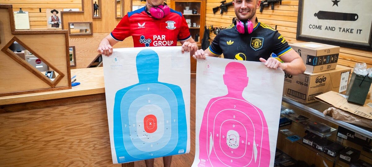 England fans embrace US culture during World Cup – by flocking to gun range