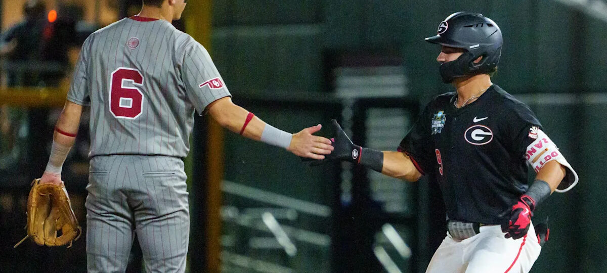 Kolby Branch homers in last at-bat of Georgia baseball career, gets high-five from brother