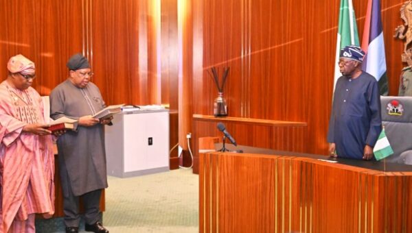 Tinubu Swears In New Ministers