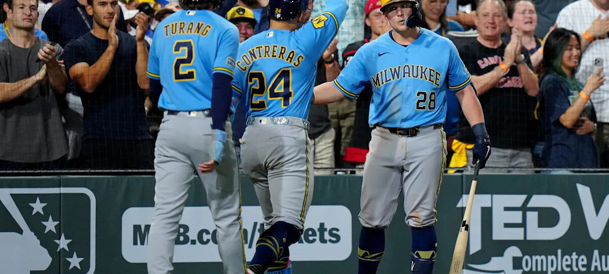 Home run derby breaks out in Las Vegas, Brewers defeat Athletics 15-14 in 12 innings