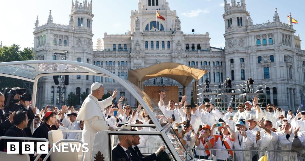 Huge crowds throng Madrid streets for Pope's open-air mass