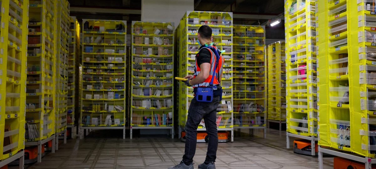 Amazon is on a mission to optimize warehouse work. Its latest test puts wearable devices on support staff.