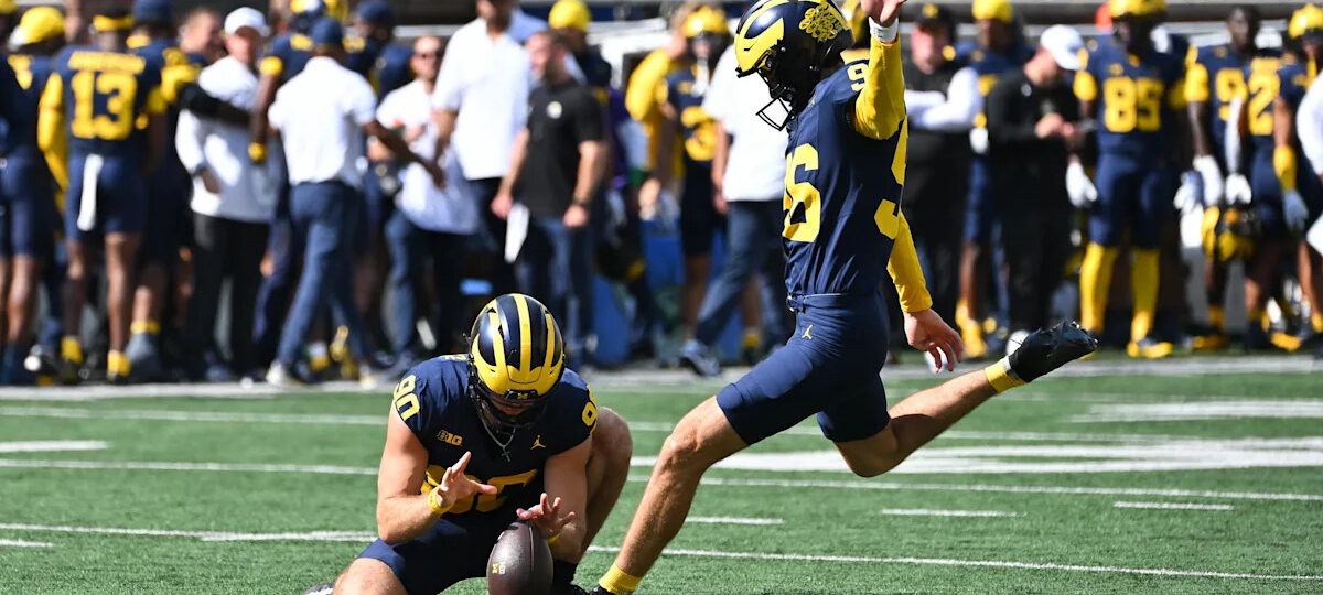 Report: Former Michigan K Dominic Zvada leading New York Giants kicking competition