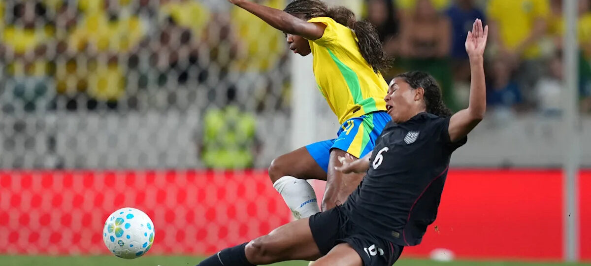 Eight red cards shown to Brazil in fiery friendly against US women