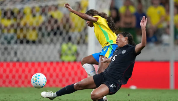 Eight red cards shown to Brazil in fiery friendly against US women