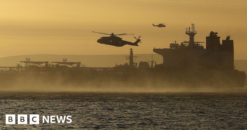 Watch: MOD video shows Russian shadow fleet tanker interception