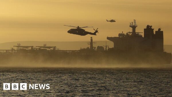 Watch: MOD video shows Russian shadow fleet tanker interception