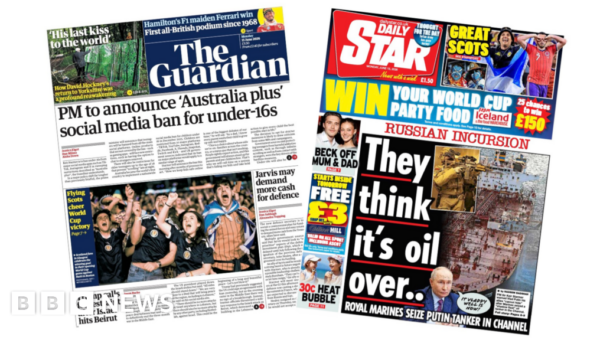 The Papers: 'Australia plus' social media ban and 'Russian incursion'