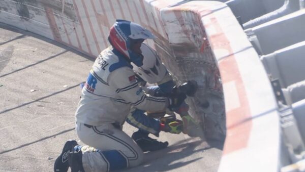NASCAR halts Michigan race to repair wall after vicious Elliott, Bell crash