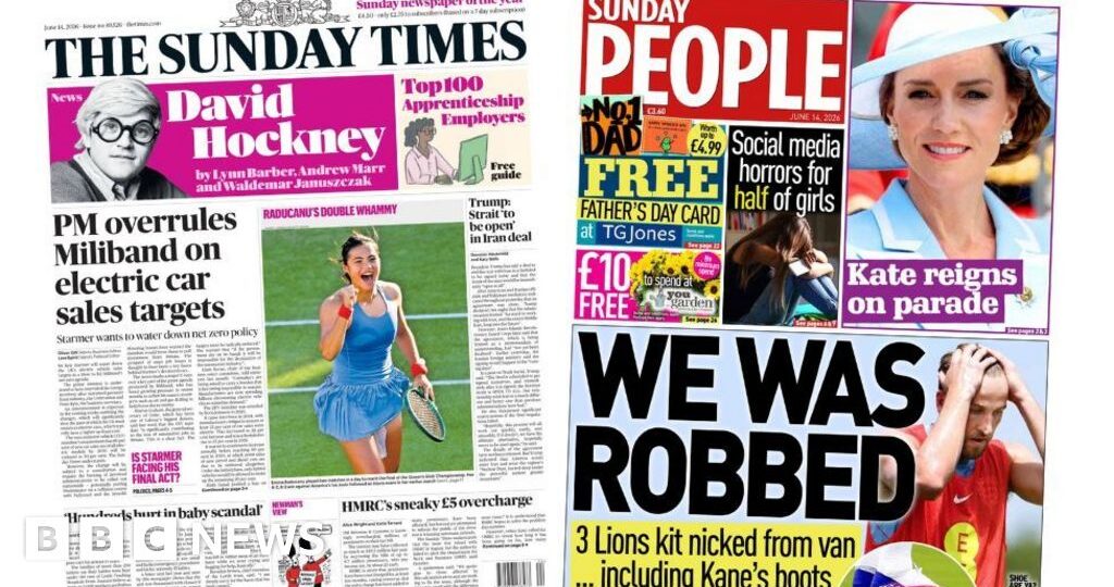 The Papers: 'PM overrules Miliband' and 'We was robbed!'