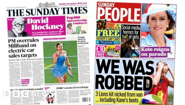 The Papers: ‘PM overrules Miliband’ and ‘We was robbed!’