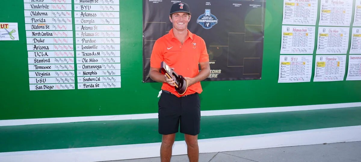 Preston Stout of Oklahoma State wins NCAA golf title, gets spots in U.S. Open and Masters