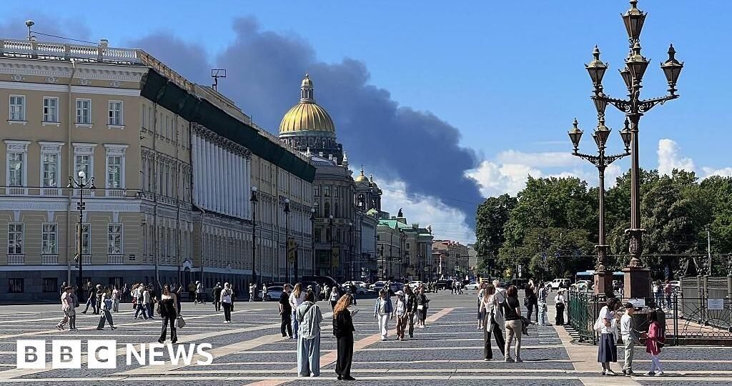 Ukrainian drones hit St Petersburg as Putin's flagship economic forum opens