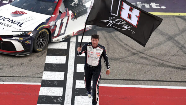 Denny Hamlin ties Kyle Busch with 63rd Cup Series victory