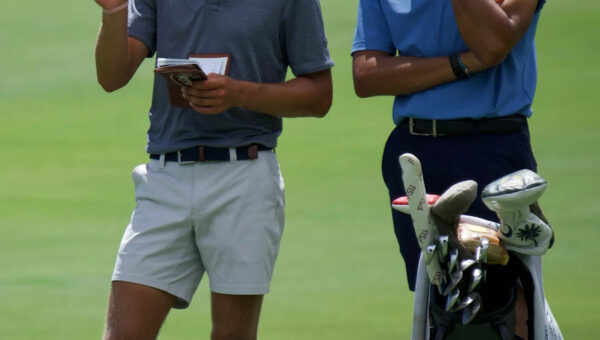 Miles Russell chases U.S. Open spot with Charlie Woods as his caddy
