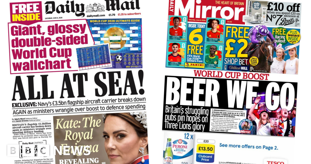 The Papers: 'Flagship breaks down' and 'Beer we go!'