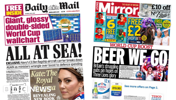 The Papers: ‘Flagship breaks down’ and ‘Beer we go!’