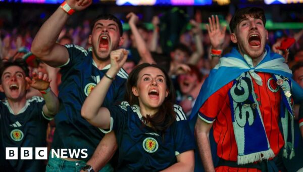 Jubilation as Scotland fans celebrate win