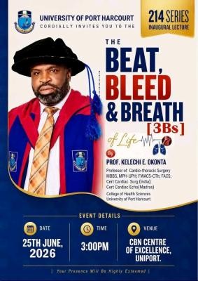 UNIPORT announces 214th Inaugural Lecture