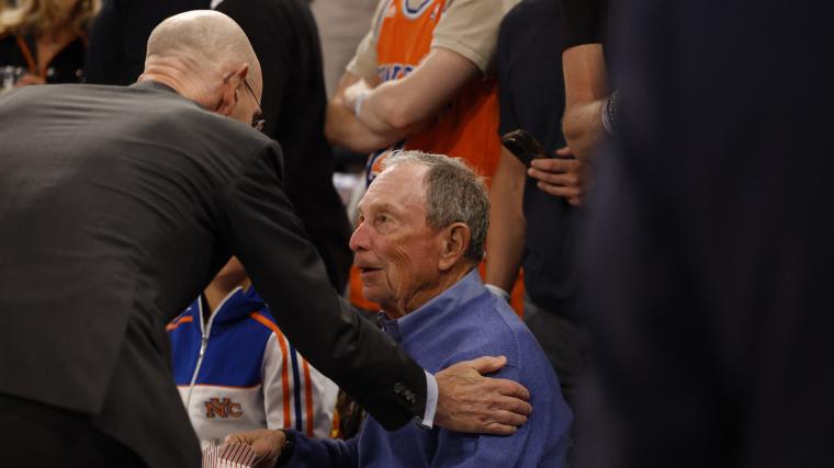 Jose Alvarado crashes into former NYC mayor Mike Bloomberg during NBA Finals Game 3