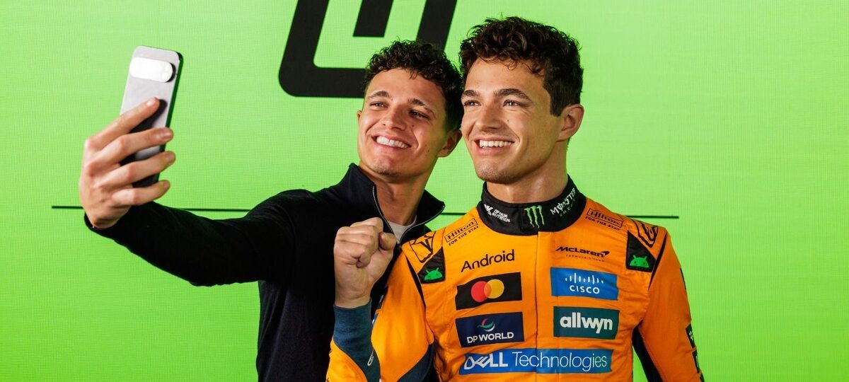 Lando Norris gets first look at Madame Tussauds waxwork as he donates race suit