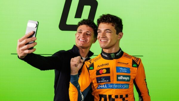 Lando Norris gets first look at Madame Tussauds waxwork as he donates race suit