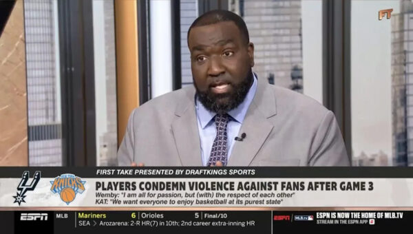 Kendrick Perkins attributes fan violence to gambling on ‘First Take presented by DraftKings’