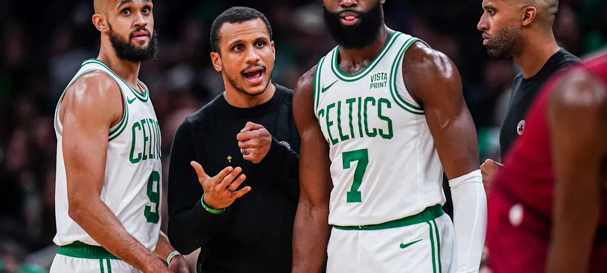 Derrick White on playing under Boston Celtics coach Joe Mazzulla with Jaylen Brown
