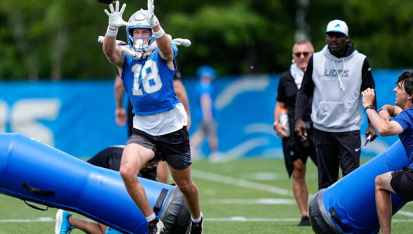 Lions WR Isaac TeSlaa is ahead of schedule, giving off veteran vibes