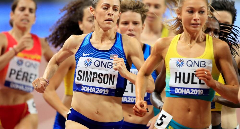 Three-time Olympian Jenny Simpson in hospital after collapsing at track event