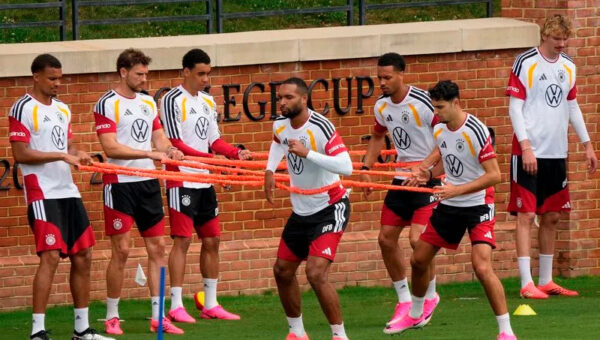 Soccer-Germany fly in groundskeeper Breuning to maintain World Cup training pitch amid heat