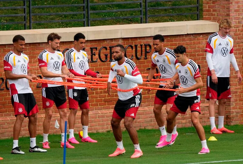 Soccer-Germany fly in groundskeeper Breuning to maintain World Cup training pitch amid heat