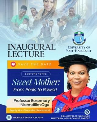 UNIPORT announces upcoming Inaugural Lecture by Deputy Vice-Chancellor, Academics