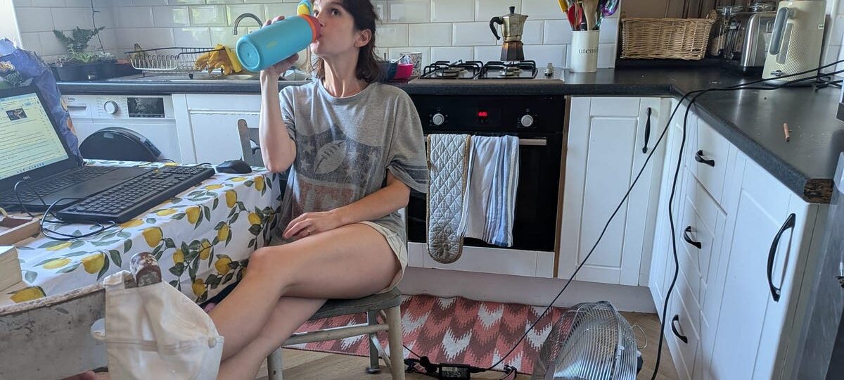 I'm an American living through the UK heat wave. My kids' school is canceled, and every room feels like a sauna.