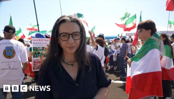 Iranian-Americans protest against Iran team at World Cup