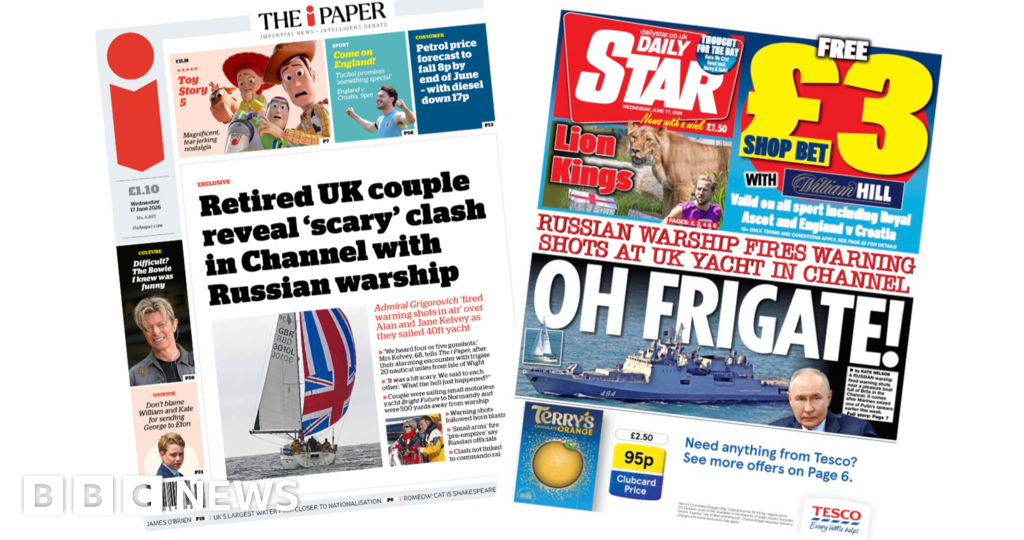 ''Scary' clash in Channel' and 'Oh frigate!'