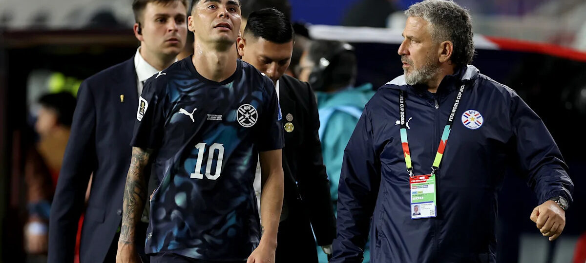 Almirón shown straight red for breaking FIFA’s new anti-mouth-covering rule
