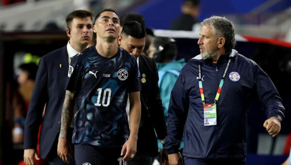 Almirón shown straight red for breaking FIFA’s new anti-mouth-covering rule