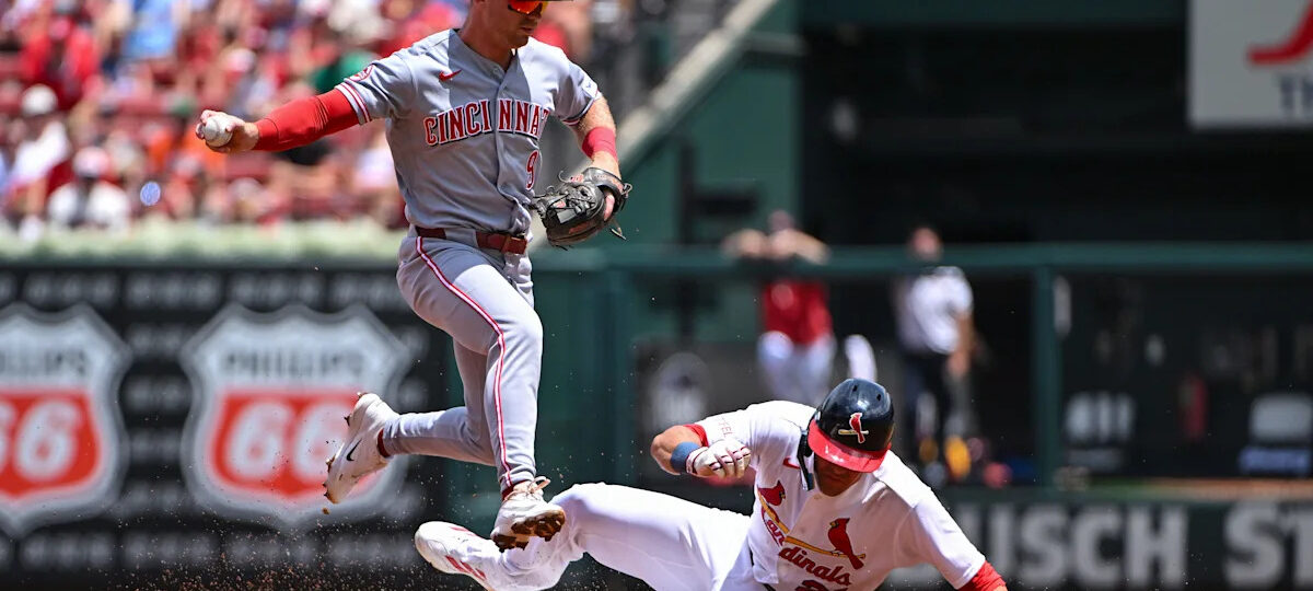 Fan in Reds jersey dangling younger fan for ball causes viral moment