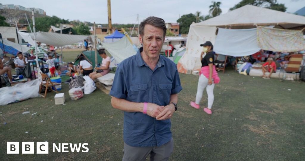 BBC at Venezuela baseball stadium sheltering earthquake survivors