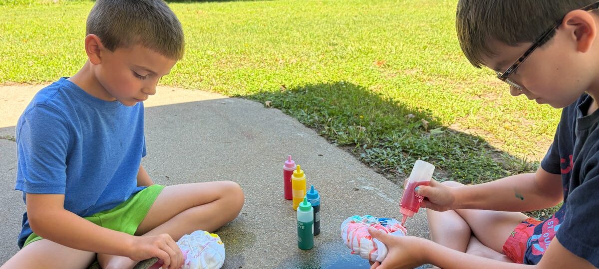 My kids' summer schedule includes both fun and chores. We get the boring stuff done first.