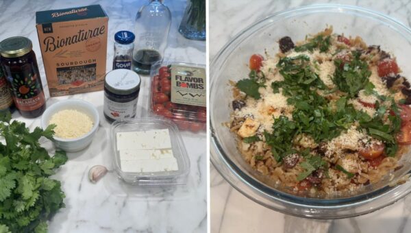 I made Ina Garten's easy pasta salad. It's so good that I'll be bringing it to every cookout this summer.