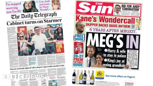 ‘Cabinet turns on Starmer’ and ‘Meg’s in’ for palace stay