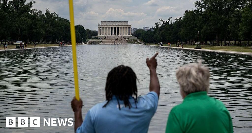 Reflecting Pool to be drained as Trump again blames 'vandals' for recent troubles