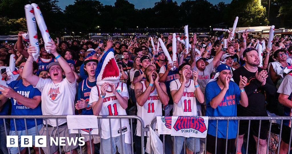 New Yorkers celebrate a thrilling possibility: The Knicks could soon be champions